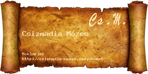 Csizmadia Mózes névjegykártya