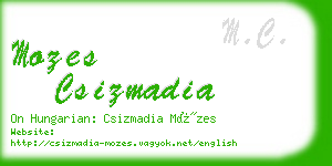 mozes csizmadia business card